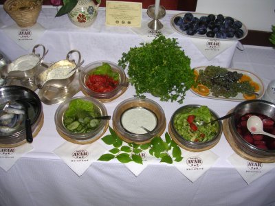 One of many Avar Hotel Food Spreads. One of many Avar Hotel Food Spreads.